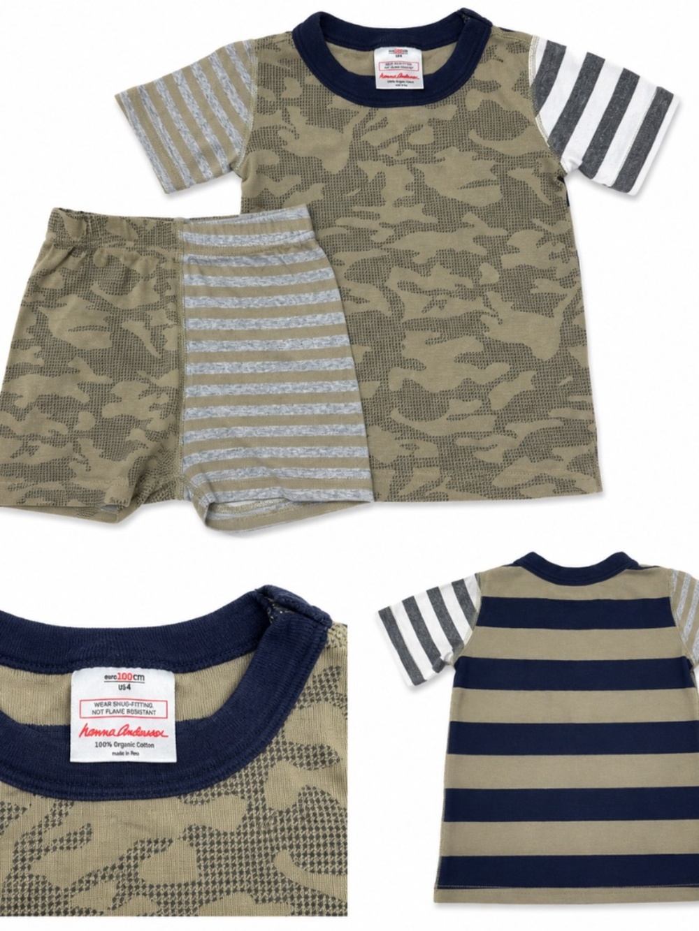 Hanna Andersson sz 100 short pajamas - Camo mix it up.
